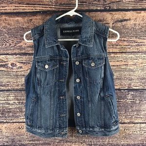 Express Jeans Denim Vest Jacket 